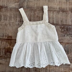 Zara Girls White Top Size 8